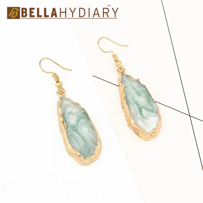 Bijoux, розовые шикарные серьги из смолы с друзами, длинные висячие серьги для женщин, ювелирное изделие, массивные Подарки для женщин, аксессуары Brinco