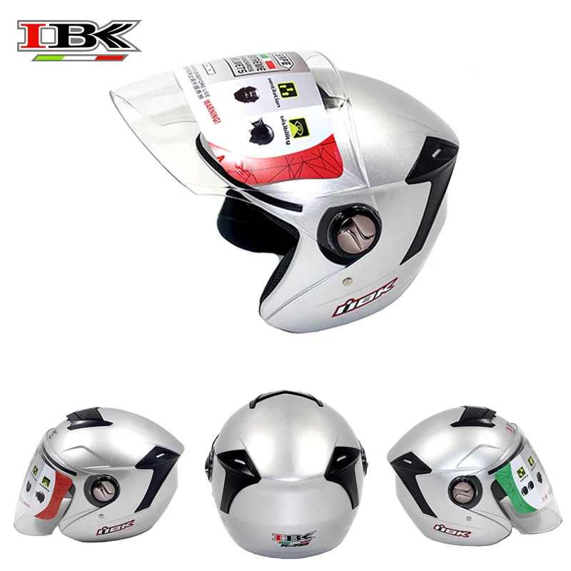 

IBK с двойными линзами 3/4 универсальные мотоциклетные шлемы открытым лицом с солнцезащитный козырек для электрического велосипеда скутер Бе...