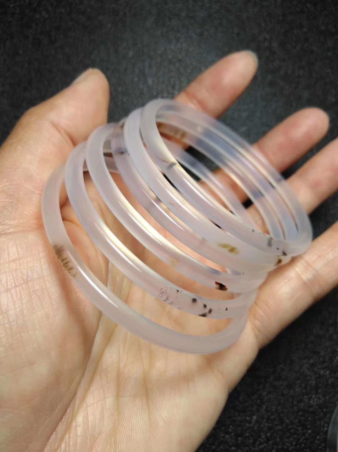 

LETSFUN Fine Jewelry Natural Colorful Chalcedony Bracelet Fashion Temperament Gemstone Girl Accessories Gifts Size 58mm