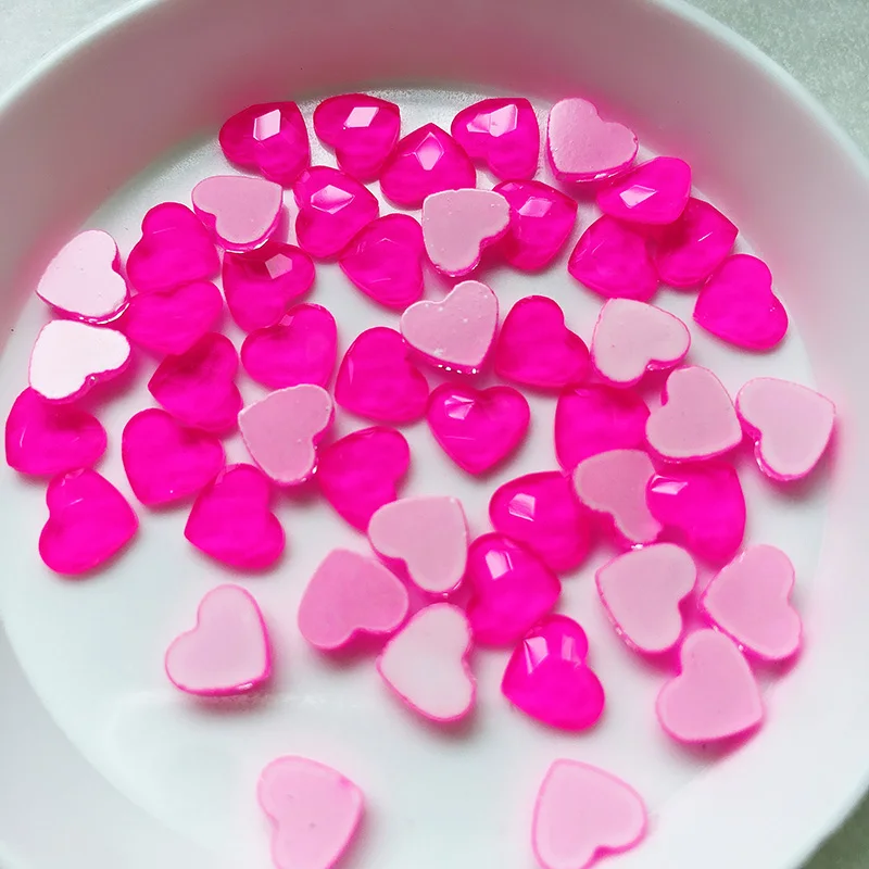 Heart Pink Флуоресцентный мокко Стразы для ногтей со стразами для дизайн ногтей стекло разные формы ювелирные изделия с бриллиантами декоративный камень для ногтей украшения для маникюра 30 шт./лот - Цвет: Heart Pink