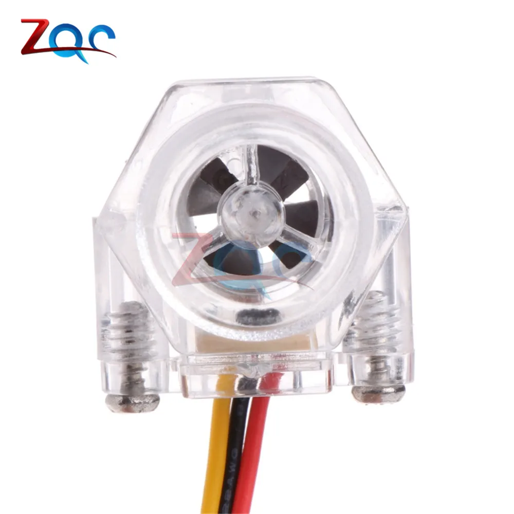 G1/2 дюйма DN15 прозрачный расходомер воды Холл датчик расхода индикатор счетчик