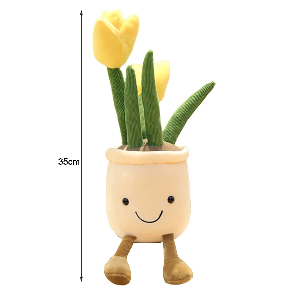 

Lovely Cartoon Tulip Shaped PP Cotton Stuffed Doll Ornament with Bamboo Charcoal Kids Educational Toys for Children Gift