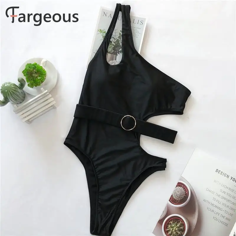 Fargeous Черный выдалбливают комплект из 1 предмета Для женщин пляжное сексуальное