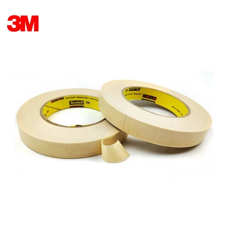 

1/2''X60YD (Pack of 2) 3M 232 High Performance Masking Tape for Medium Temperature paint bake operations Dropshipping