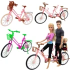 Высококачественный пластиковый красивый розовый велосипед, съемный велосипед, одно сиденье и три сиденья, аксессуары сделай сам для кукол Барби, игрушки