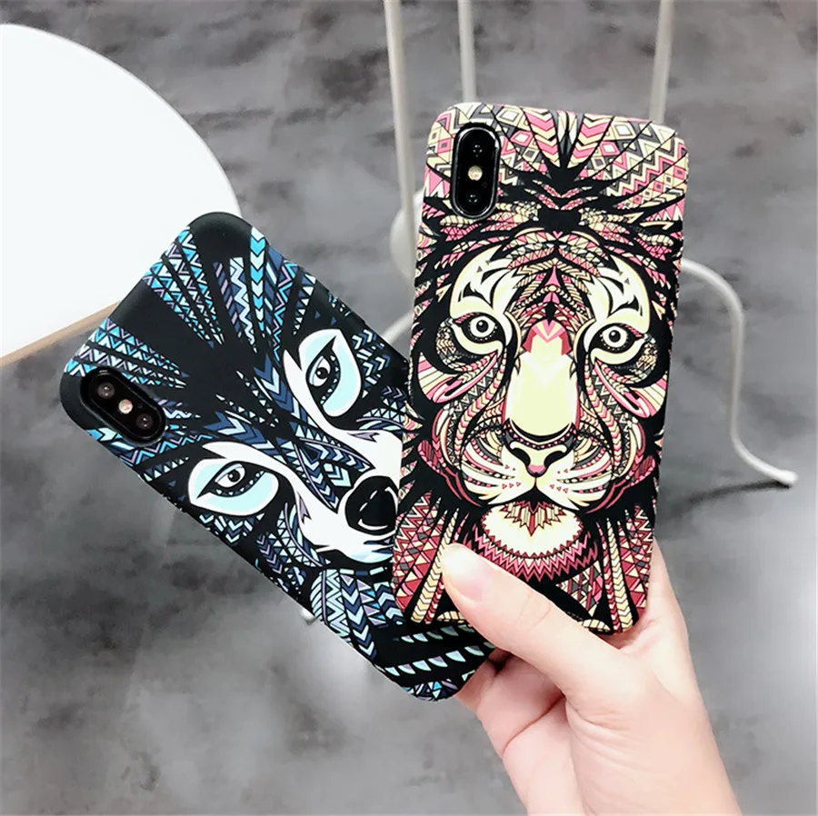 Чехол для iPhone 11 Pro Max XR X XS 8 7 Plus 6 6s Тигр Волк слон ночное свечение силиконовый