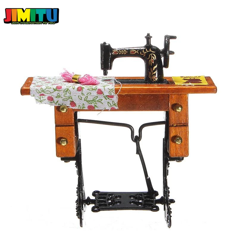 JIMITU 1/12 винтажная игрушка миниатюрная швейная машина мебель игрушки для детского