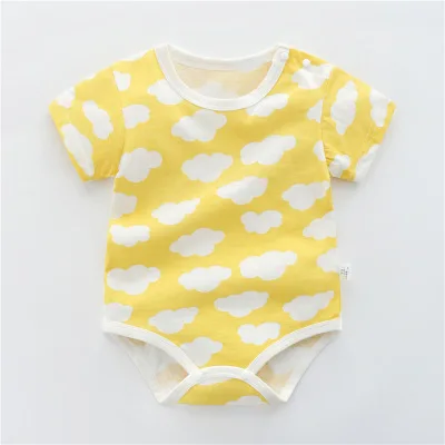 2020 летняя одежда для маленьких девочек Хлопковое боди с принтом короткими