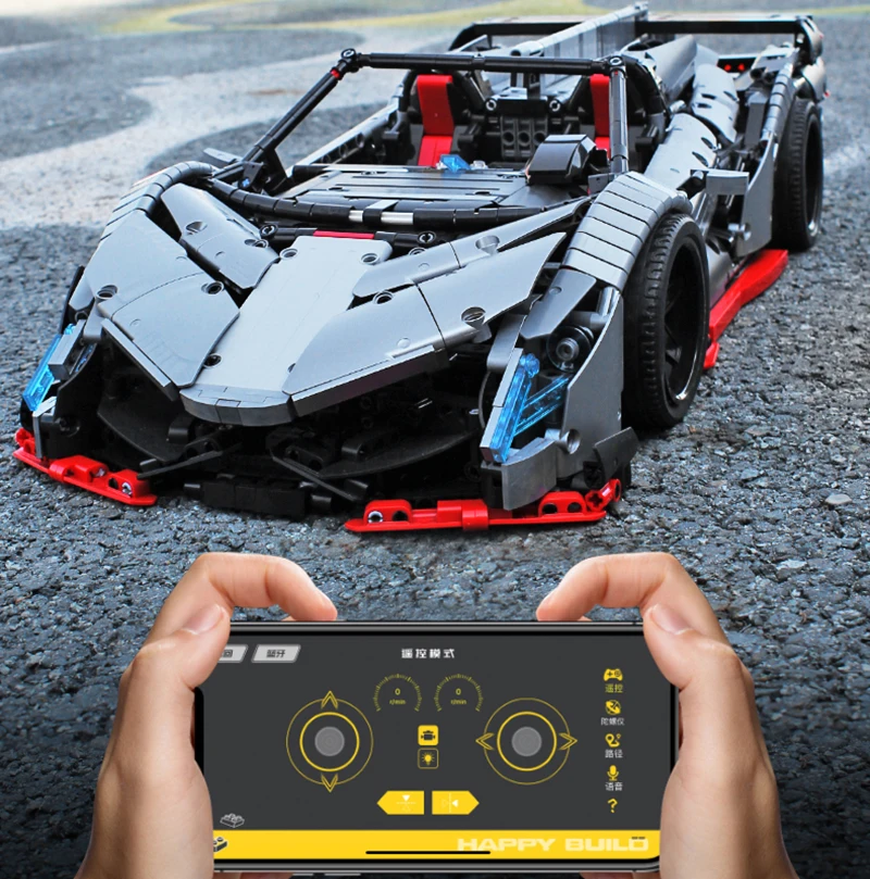 Радиоуправляемый автомобиль Veneno Lamborghimis Roadster Power Function строительные блоки кирпичи