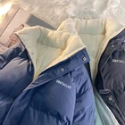2021 зимняя хлопковая куртка, Женская Повседневная Свободная утепленная теплая парка, однотонное зимнее плюшевое пальто с воротником-стойкой, мужское хлопковое пальто