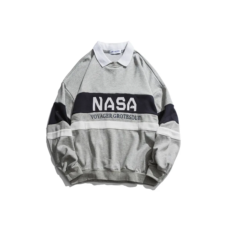 

Henry pullover shirt collar couple loose fitting sweater autumn men's women's fashion