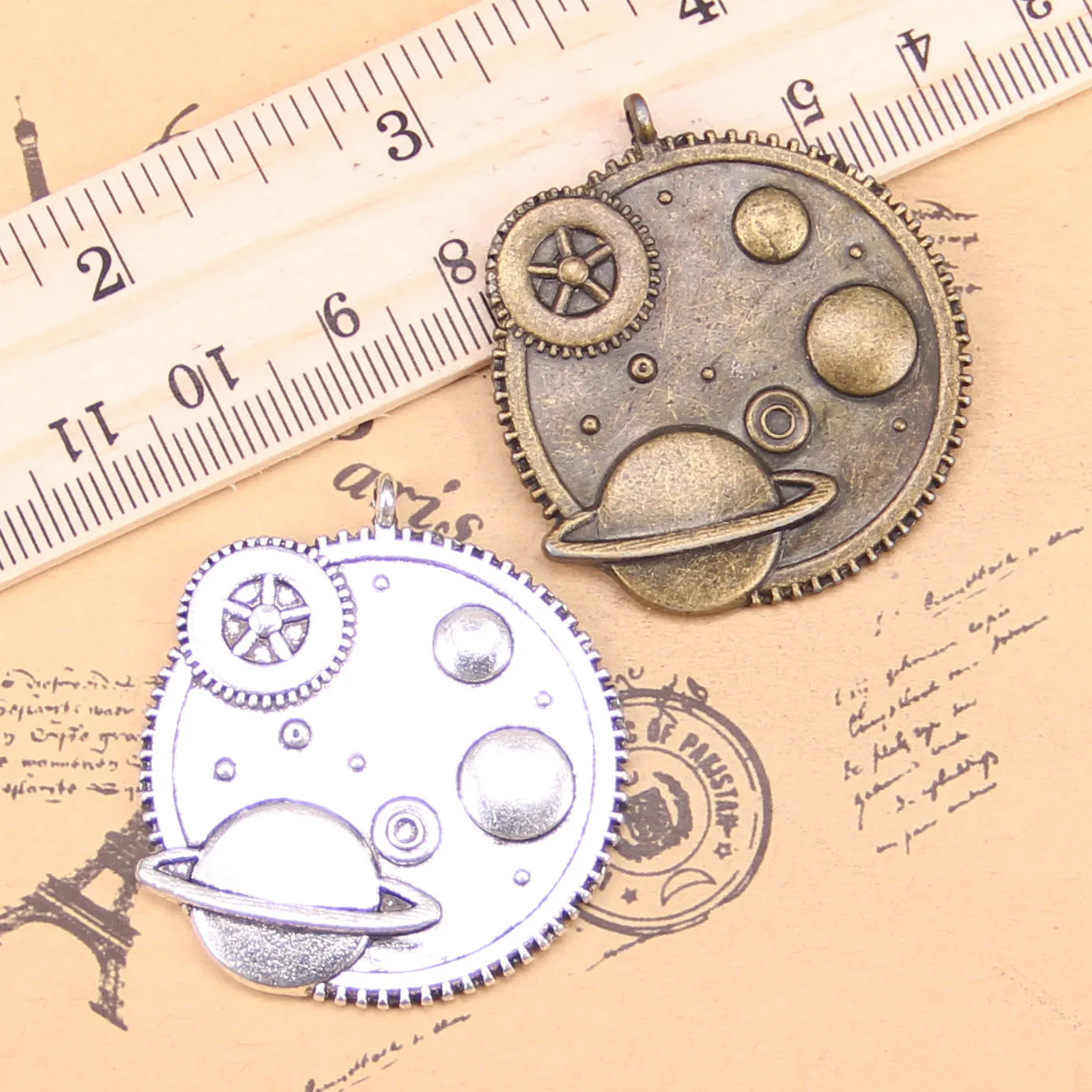 4 шт амулеты солнечной системы галактики 37 мм старинные подвески Винтажные