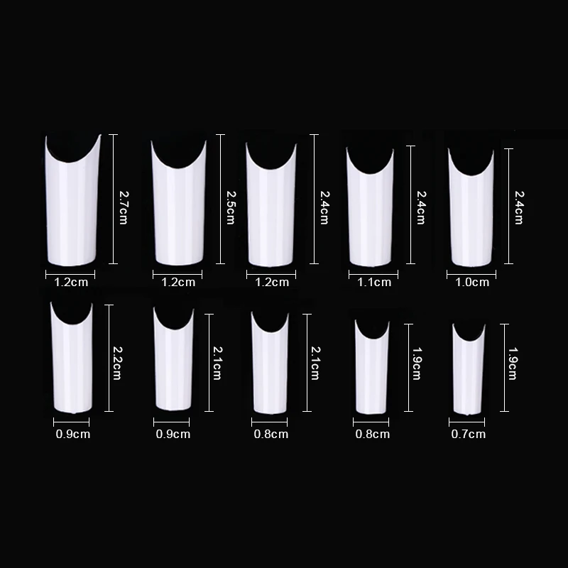 Professional Ultrathin False Nail Tips Trace-Free C arc Shallow Art Extension Tools | Красота и здоровье