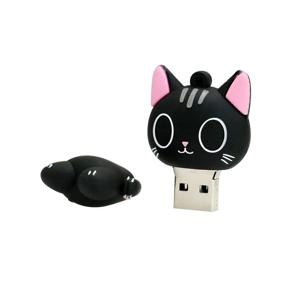 USB флеш накопитель с мультяшным котом 4 ГБ 8 16 32 64 128 256 2 0 карта памяти|USB