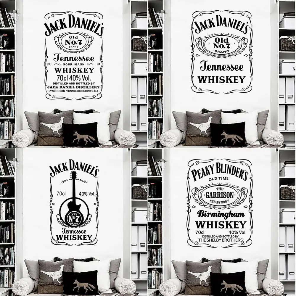 Настенные стикеры Kililaya настенные картинки паб старая рамка Теннесси виски