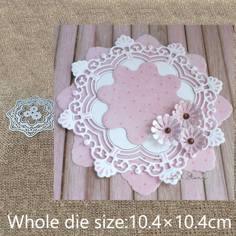 

Штампы для резки металла XLDesign, трафаретная форма, Цветочная кружевная рамка, украшение, альбом для скрапбукинга, бумажная карта, тиснение, штампы