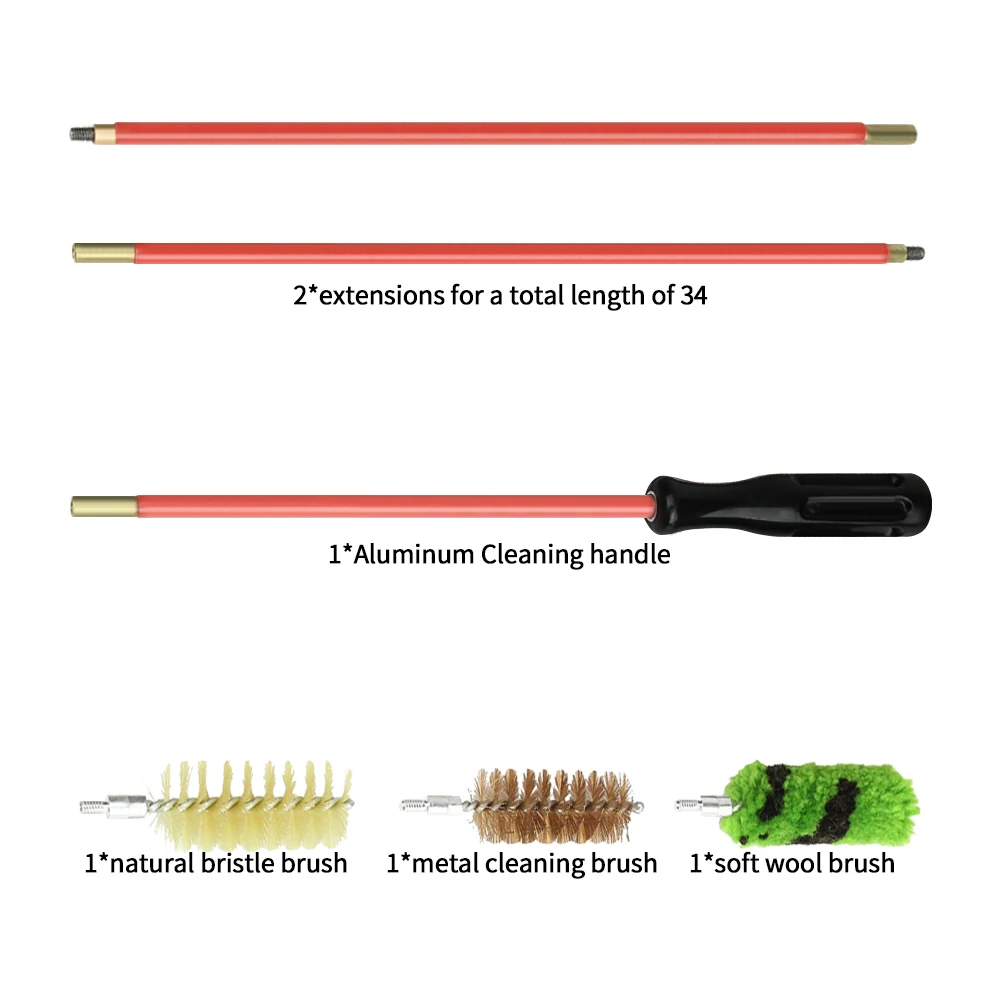 Набор для чистки ружей 6 шт./компл. 12 GA алюминиевый стержень кисть пистолет охоты