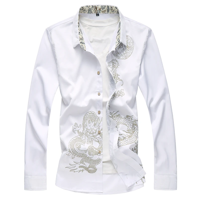 

(12 colors) Men Flower Shirt Long sleeve High Quality Casual Shirt Mens Large Size 7xl Autumn New Shirts 2020 camisa masculina