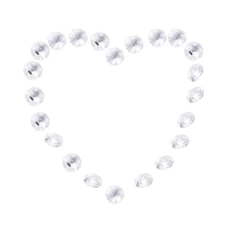 20 шт прозрачное Хрустальное стекло люстра часть призмы Восьмиугольные Бусины