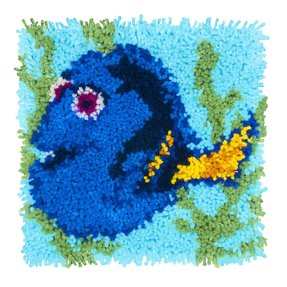 

Latch hook kit with Pre-Printed Pattern Carpet embroidery set Canvas for embroidery Goldfish Home decoration Tapestry Hook mat