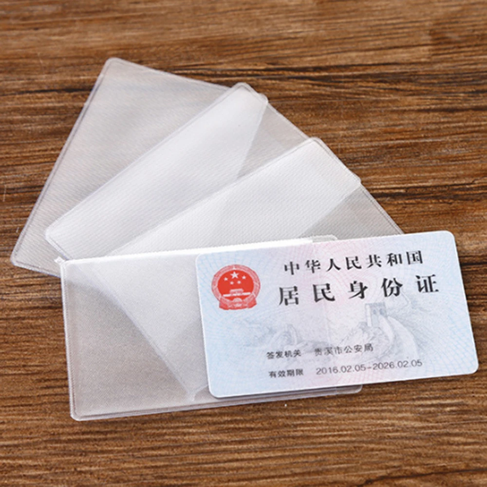 2021 10 шт./лот ПВХ прозрачный держатель для кредитных карт Защита ID карты Обложка