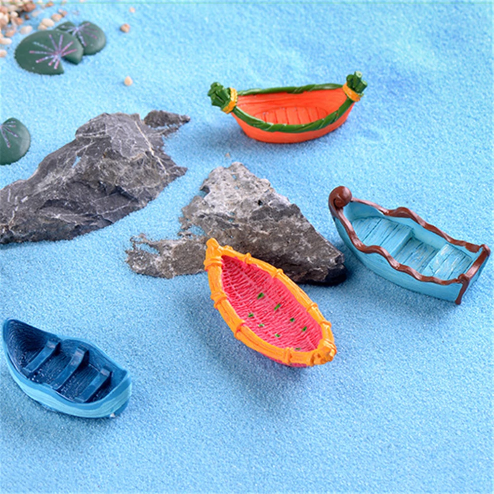 1/2/5/за штуку Бесплатная доставка Мини Смола ремесло статуэтка в виде моста лодка