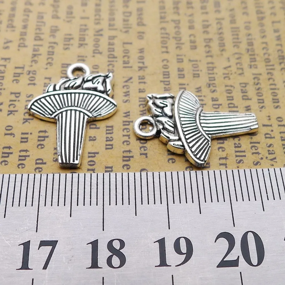 

120pcs Bouquet Charms 16mm x 22mm DIY Jewelry Making Pendant antique silver color