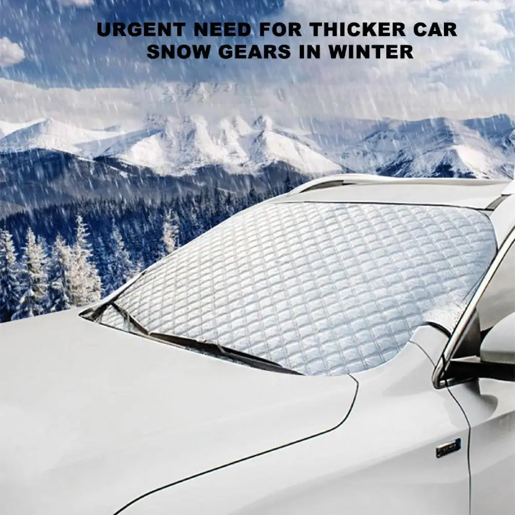 

Car Windshield Cover Sun Shade Wear-resistant Large Size Winter Snow Front Windshield Guard Protector for Car