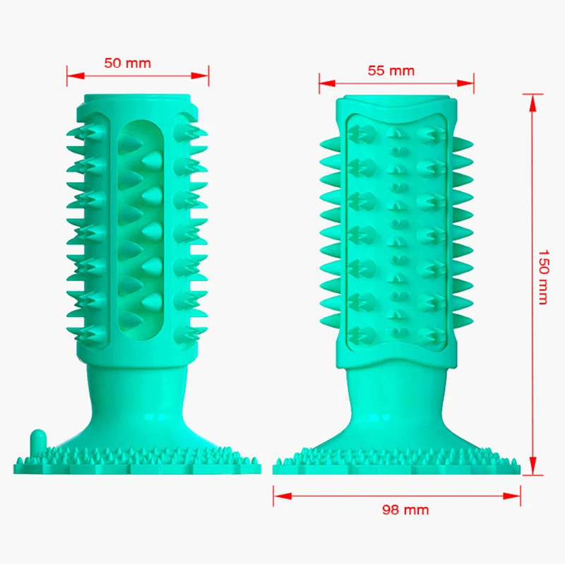 

Rubber Dog Chew Toy Dog Toothbrush Molar Stick Pet Tooth Cleaning Toy Toothbrush Squeak Toys for Small Large Dogs Puppy Chew Toy