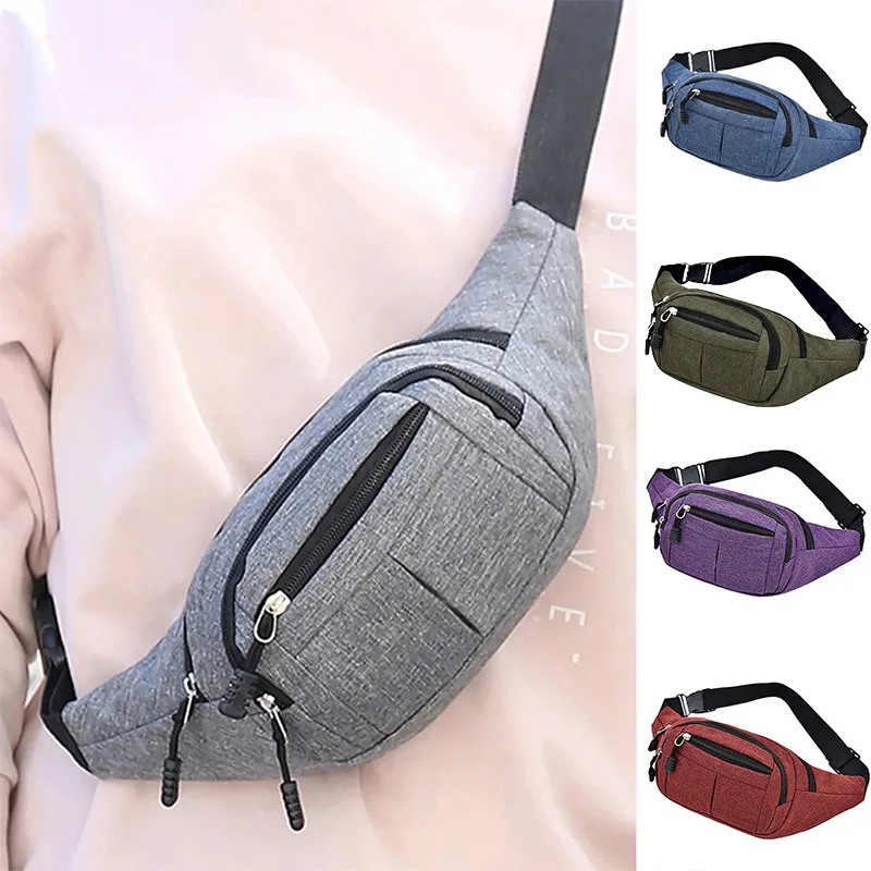 

Fashion Men Women Unisex Casual Travel Bum Bag Fanny Waist Packs Zipped Outdoor Sports Shoulder Bag Cellphone Chest Hip Pack