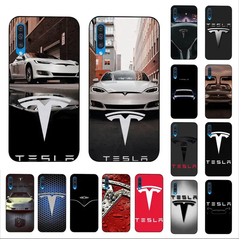 

FHNBLJ American electric car Tesla Phone Case for Samsung A51 01 50 71 21S 70 10 31 40 30 20E 11 A7 2018