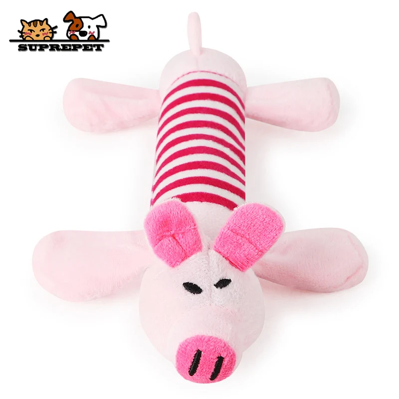 Pig SUPREPET 1 шт. Домашний питомец собака кошка пищалка игрушка флис забавная Милая утка слон свинья жевательная игрушка Щенок маленькая собака жевательная игрушка аксессуары для домашних животных, собак - Цвет: Pig