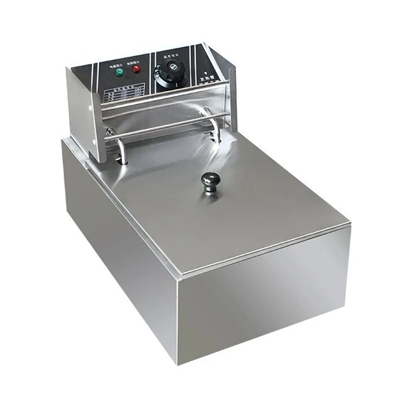 220V электрическая фритюрница с двумя решетками 11L столешницы нержавеющая сталь