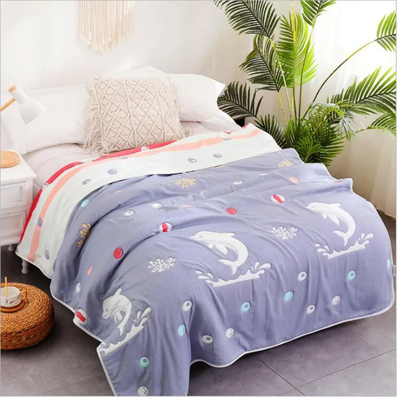 10 Layers Big Size Super Thick Muslin Baby Asult Blanket 150x200cm Newborn Baby Kids Children Sleeping Blankets for Beds