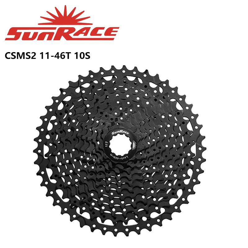 

SunRace CSMX3 CSMS3 11-42T 11-46T 11-51T 10 Speed Wide Ratio Bike Bicycle Mtb Freewheel Cassette Black Silver Color
