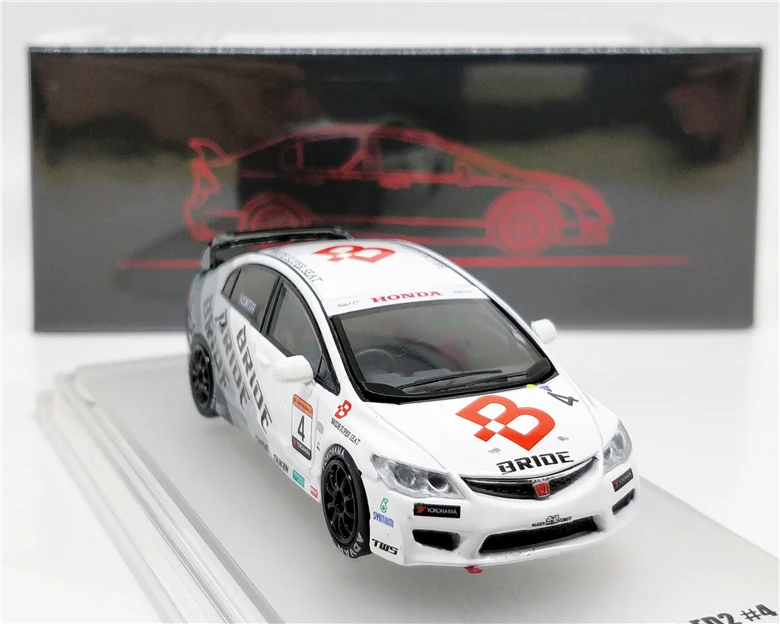 1: 64 INNO64 Honda Civic Тип R FD2#4 Невеста MUGEN POWER CUP 2012 Литой модельный автомобиль