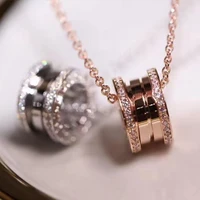 original 925 sterling silver spring ceramic necklace for women with rose gold classic high quality couple jewelry birthday gift