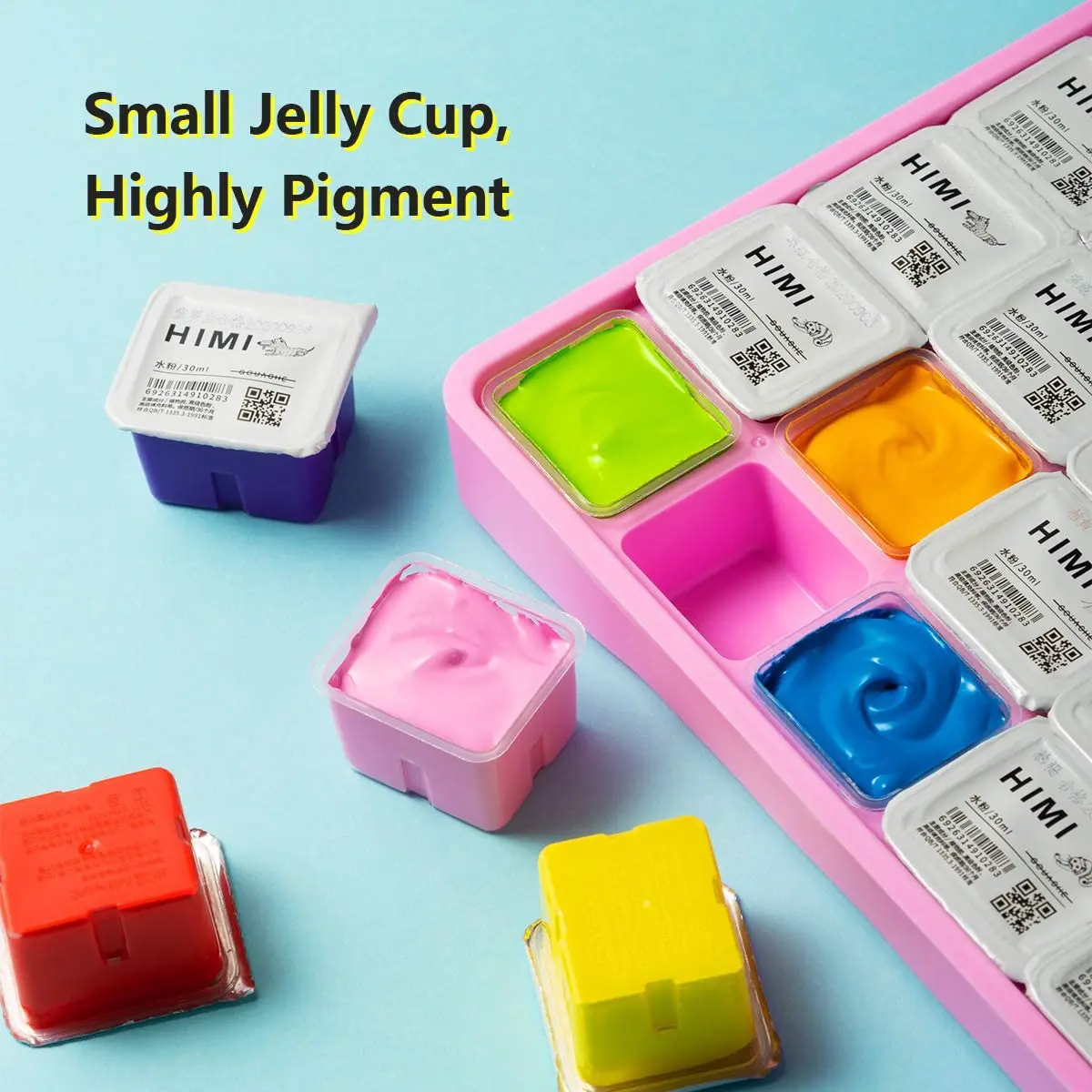HIMI гуашь 24 Цвет s акварельные краски в наборе набор красок с желе чашки