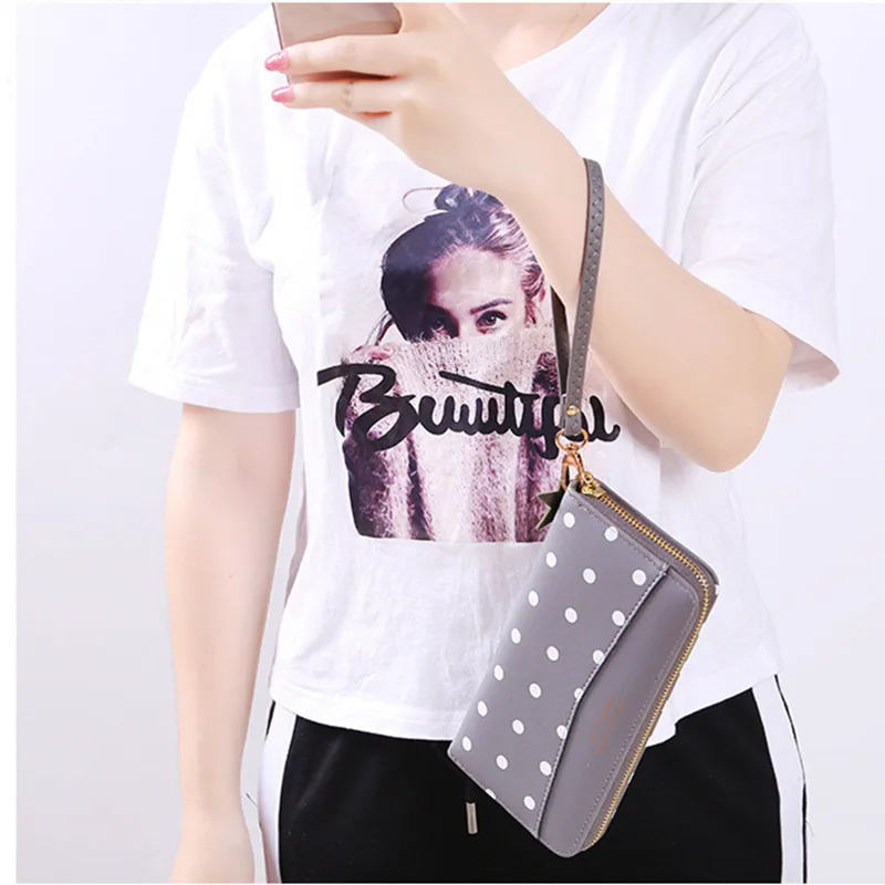 PACGOTH новинка модный клатч из искусственной кожи в горошек кошельки для женщин