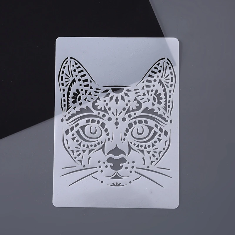

13 Sheets Animals Drawing Template Hollow out DIY Stencils Stationery Children Painting Figure Ruler wholesales