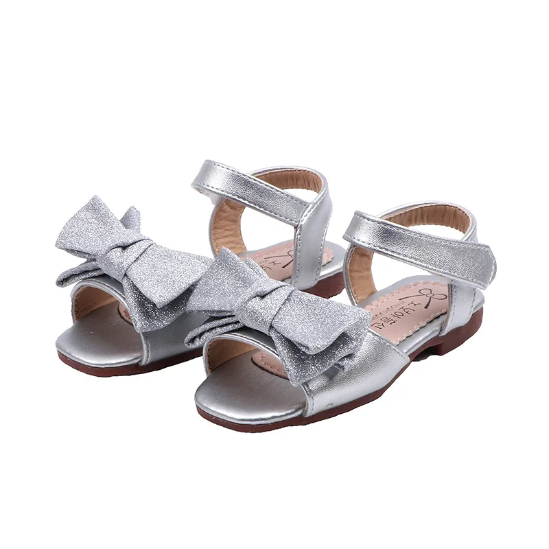 

Fashion Sweet Princess Children Sandals Summer Kids Shoes for Girls Toddler Baby Soft Out Bow Party Leather Shoes