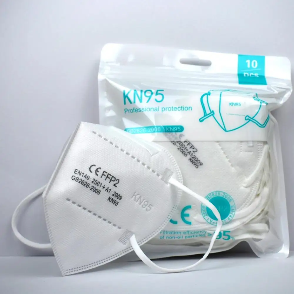 Маска KN95 FFP2 фильтрующая маска CE дышащая защитная многоразовая из нетканого