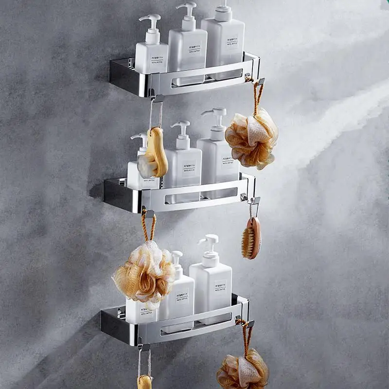 304 полки для ванной из нержавеющей стали серебряные аксессуары комнаты угловая