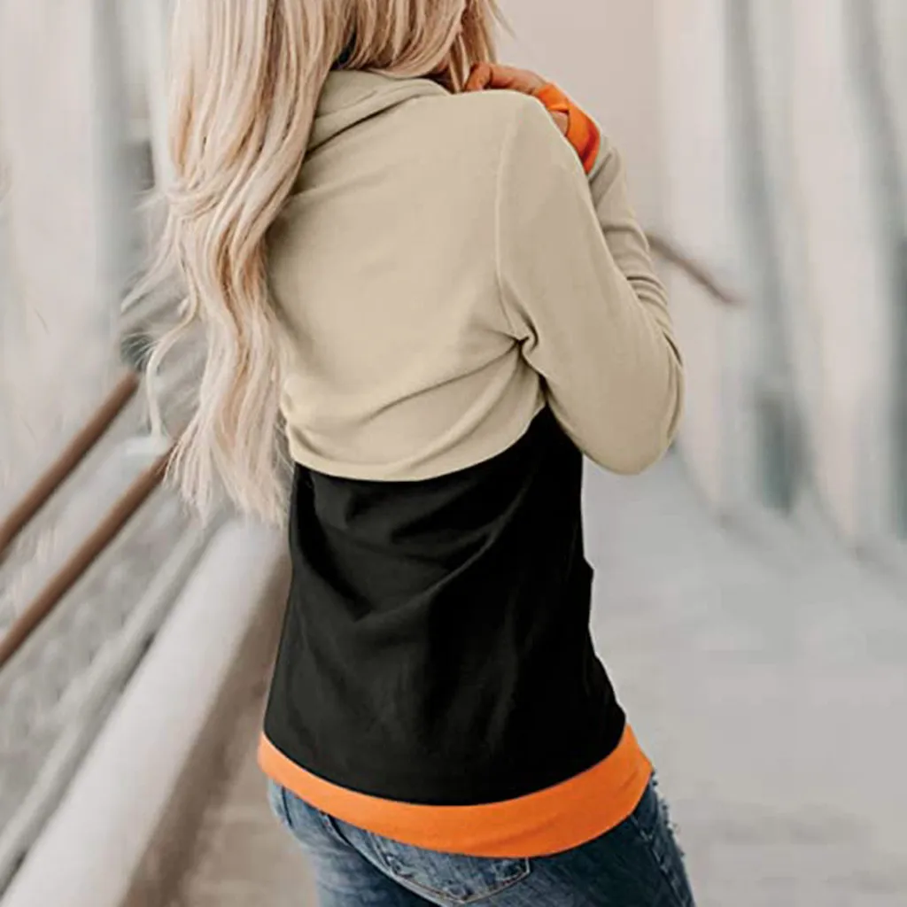 Women Halloween Print Long-sleeved Sweatshirt Casual Pullover Hoodie Streetwear Women Oversized Hoodies Sudaderas Con Capucha