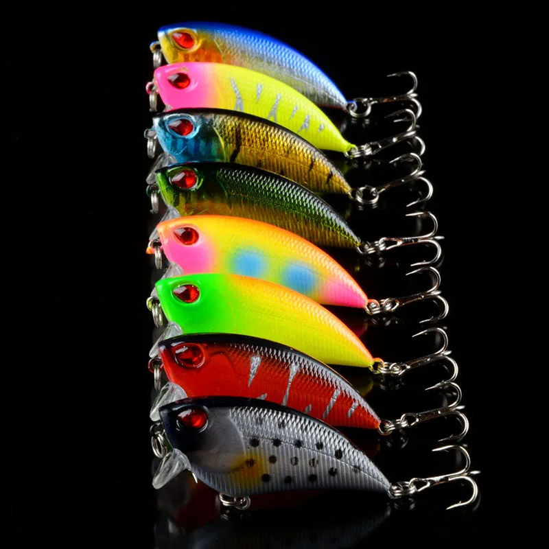 

Depth Diving 0.3m-1m VIB Bionic Bait Artificial Plastic Hard Bait 8 Color 5.5cm/6.5g 6# Hook Sea Fishing Lure Outdoor Fishing