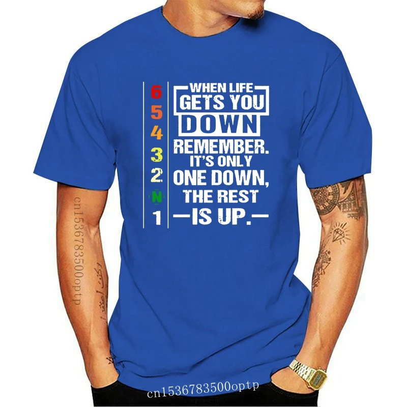

New When Life Gets You Down Remember It'S Only One Down Men'S Black Tshirt S 6Xl