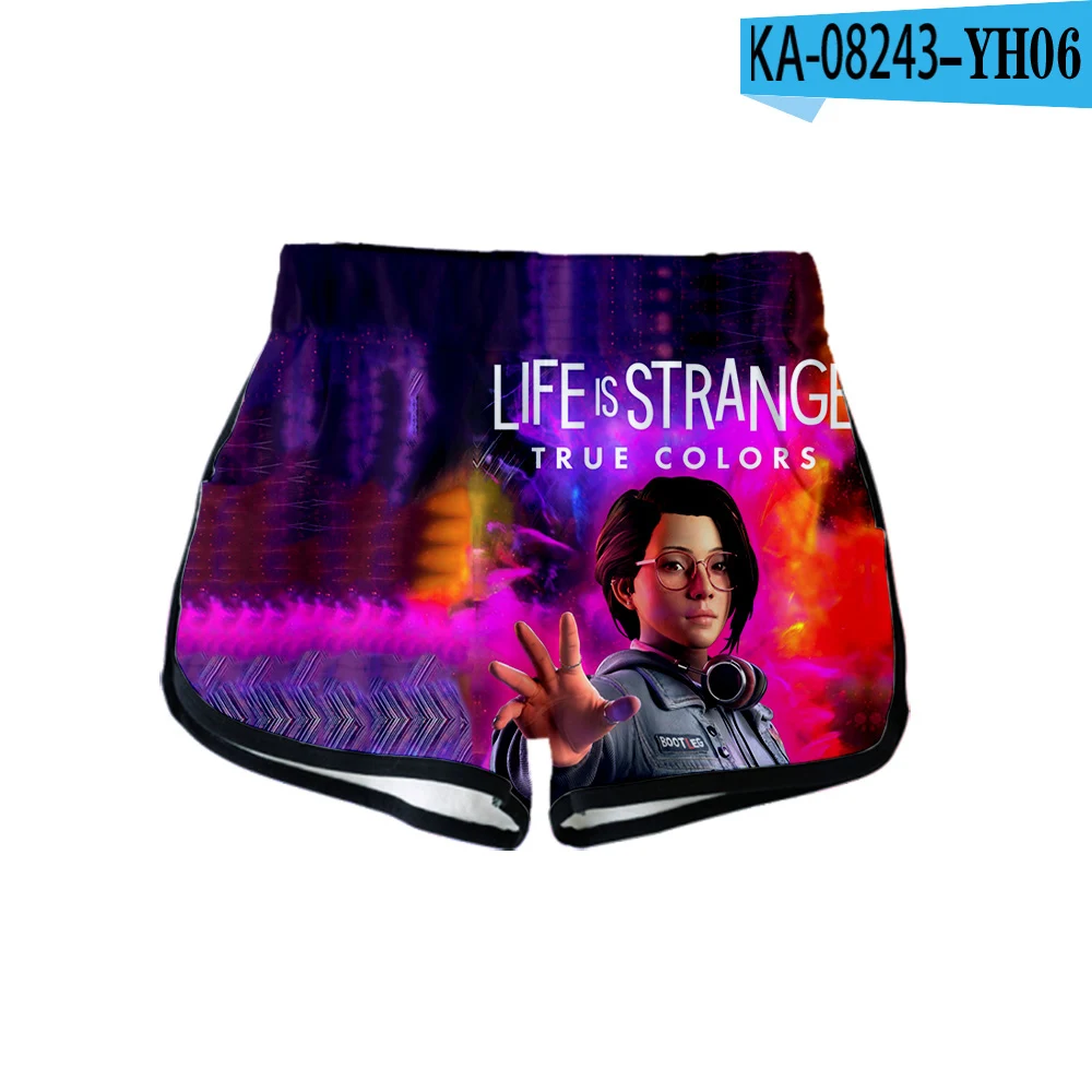 

Шорты Life Is странные реальные цвета женские, милые повседневные пляжные штаны для девушек, сексуальные брюки для фитнеса с 3D принтом, на лето
