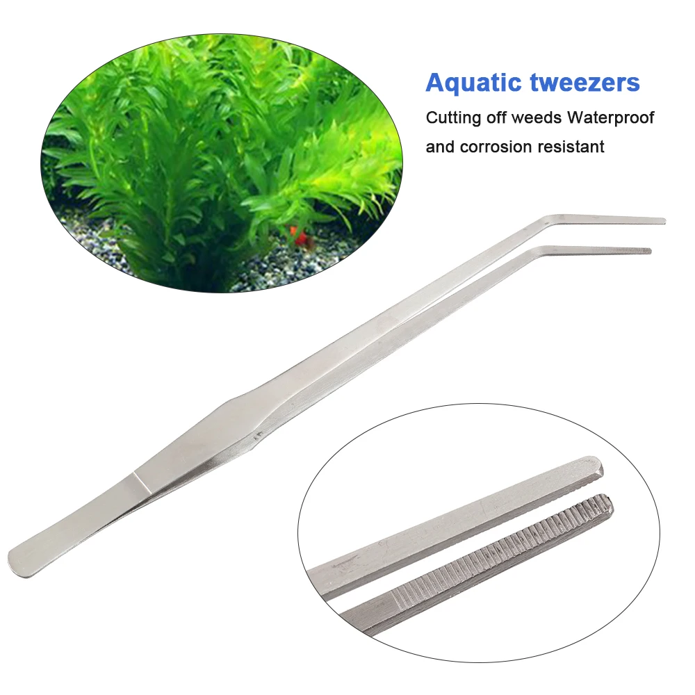 27 см/38 см/48 см прямой/локоть из нержавеющей стали пинцет для аквариума щипцы