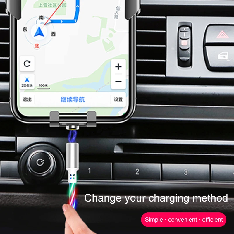 Кабель зарядный Магнитный со светодиодной подсветкой Micro USB 1 м | Мобильные