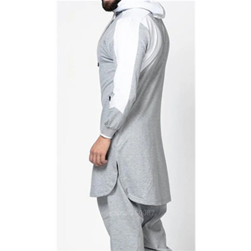 

Islamic Clothing Muslim New Men Abaya Dubai Jubba Thobe Long Sleeve Arabic Kaftan Winter Stitching Saudi Arabia Sweater